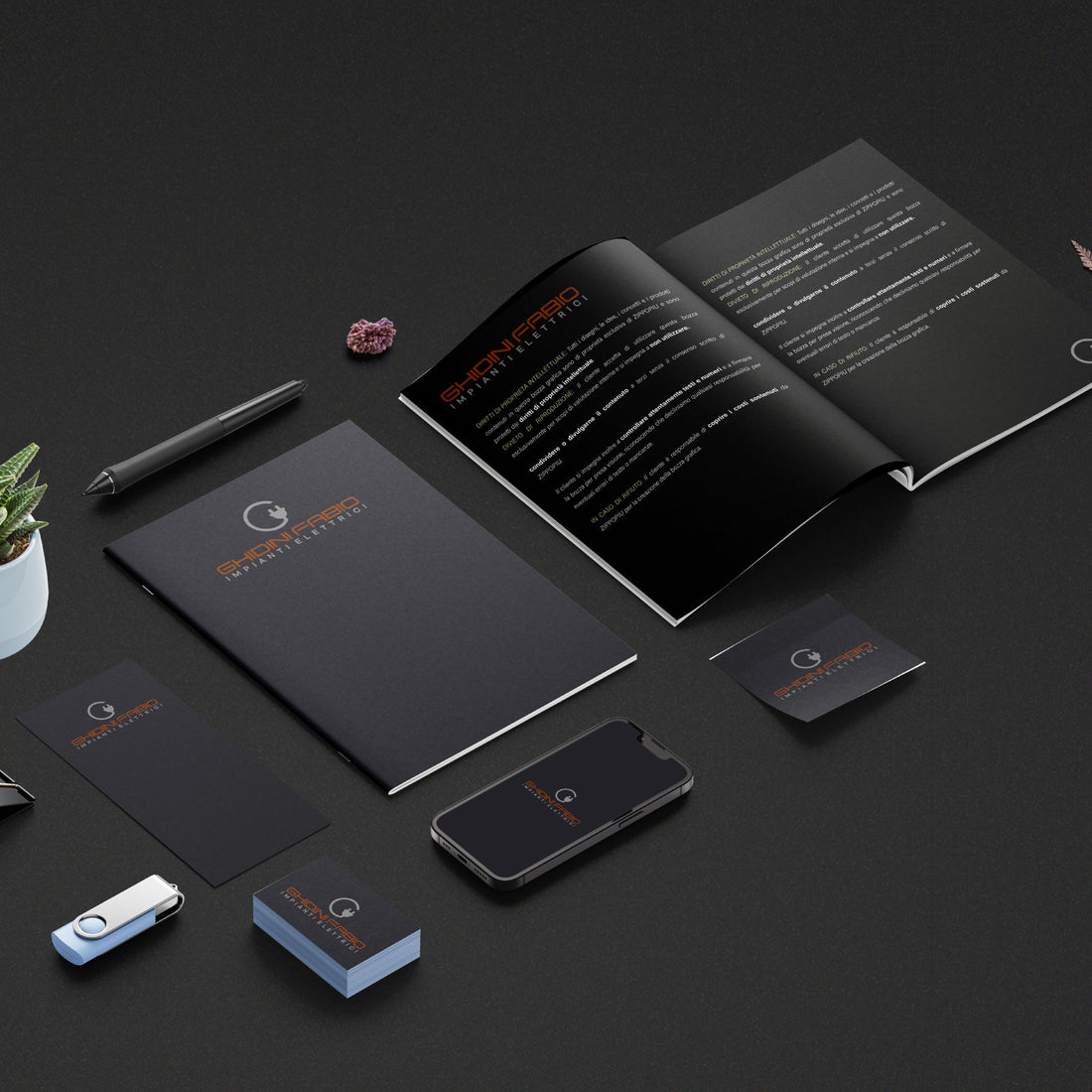 GHIDINI FABIO: ELECTRICAL SYSTEMS Professional Logo Design and Graphic Materials