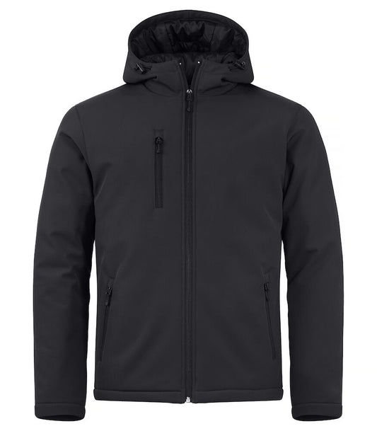 Chaqueta softshell acolchada con capucha para hombre