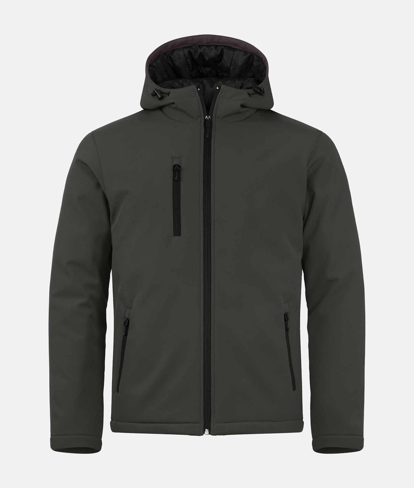 Chaqueta Softshell acolchada de manga larga para hombre con capucha