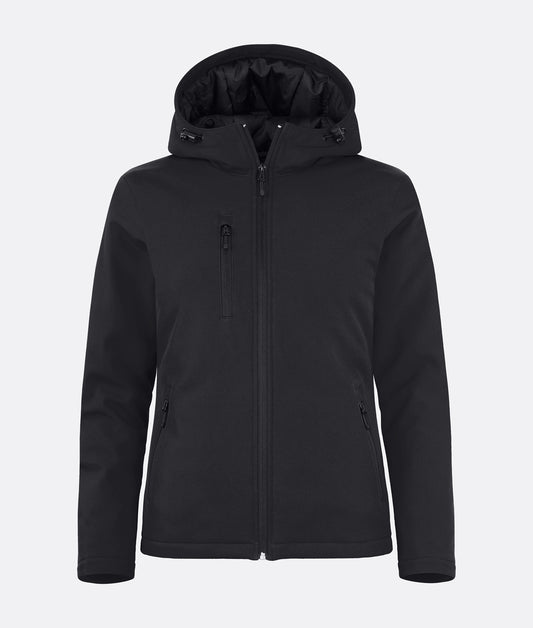 Chaqueta Softshell acolchada de manga larga para mujer con capucha