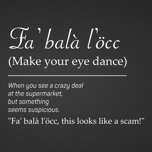 Adesivo "Fa’ balà l’öcc" - Dialetto Bresciano | Sticker Motivazionale