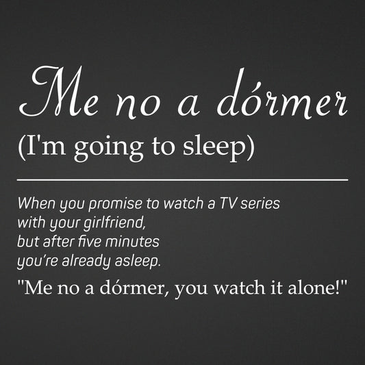 Adesivo "Me no a dórmer" - Dialetto Bresciano | Sticker per Nottambuli