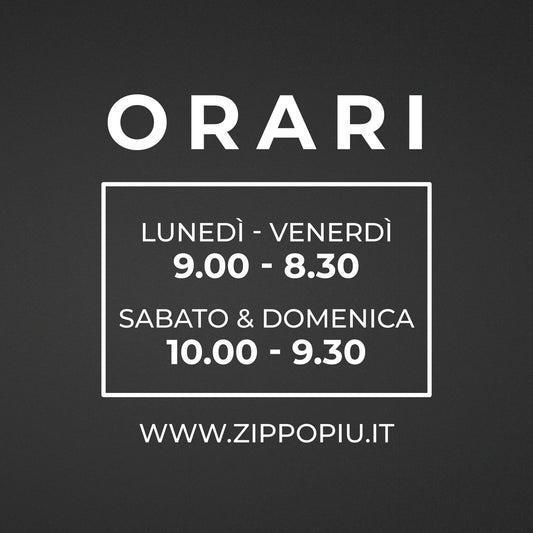 Adesivo Intagliato per Orari di Apertura