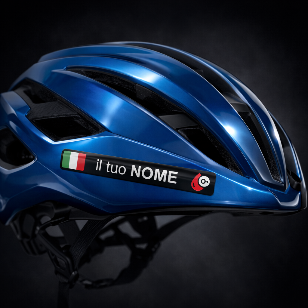 Personalized Name Stickers with Italian Flag and Blood Type