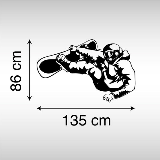 Adesivo Camper - Snowboard in Azione