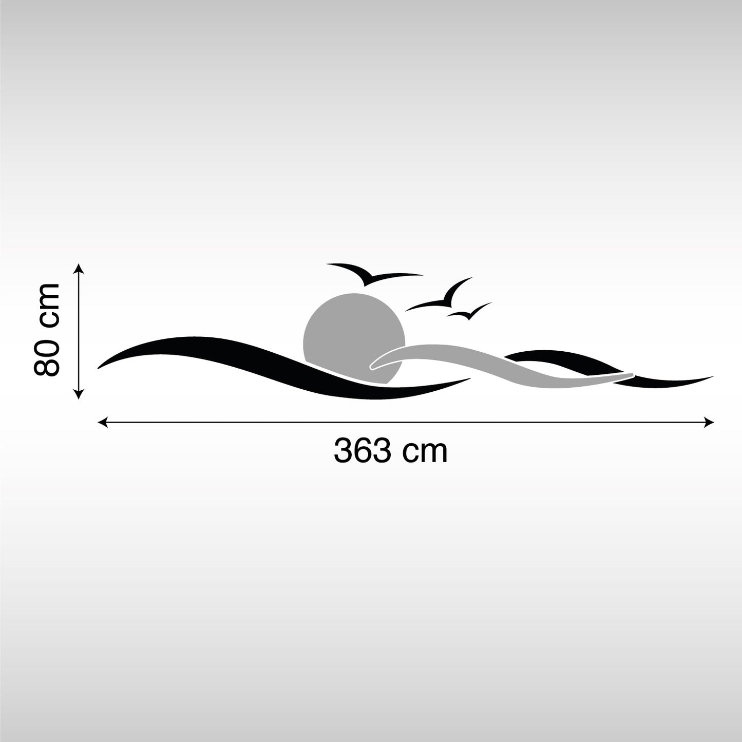 Adesivo Camper - Tramonto sul Mare con Gabbiani