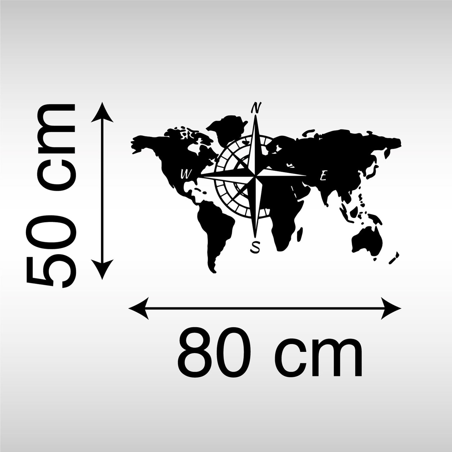 Adesivo Camper - Mappamondo con Bussola