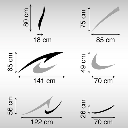 Adesivo Camper - Linee Dinamiche Sportive