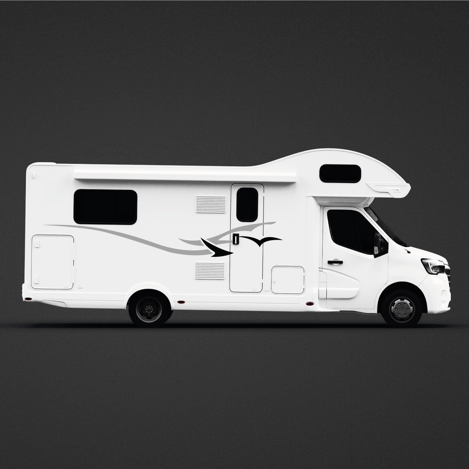 RV Camper Lato Corpo Adesivo Fai Da Te Decalcomania Decorazione For Auto Rimorchio Avventurieri Di Montagna Bussola Grafica Decorare Il Camion Camion Porta Finestra Adesivi In Vinile (Color : Red, S - Foto 5