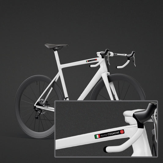 Adesivi Racing con Nome, Cognome, Bandiera e Gruppo Sanguigno (KIT 4 ADESIVI)