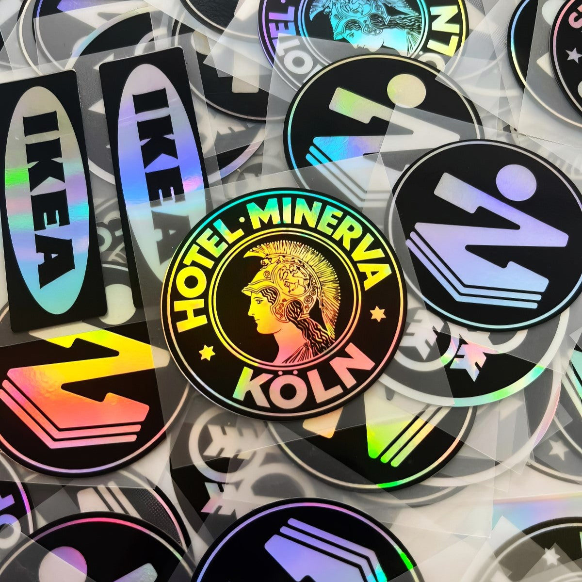 Custom Rainbow Holographic Stickers