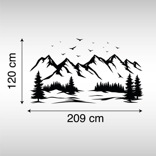 Adesivo Camper - Montagne e Foresta