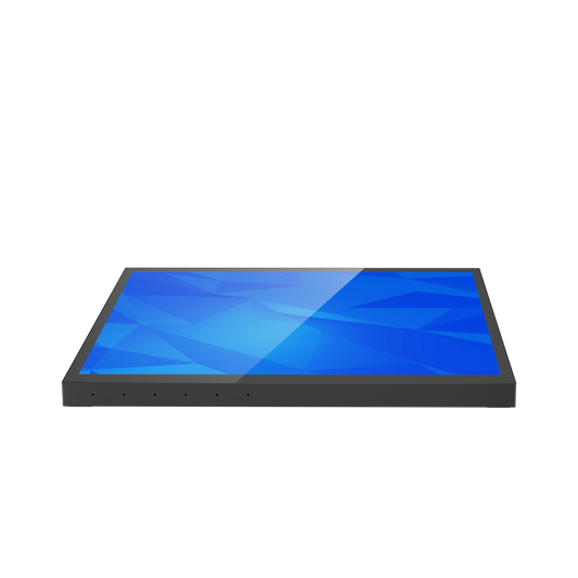 Desktop signage touch inclinato 15,6″ Full HD ZIPPODIGITAL: vista frontale inclinata