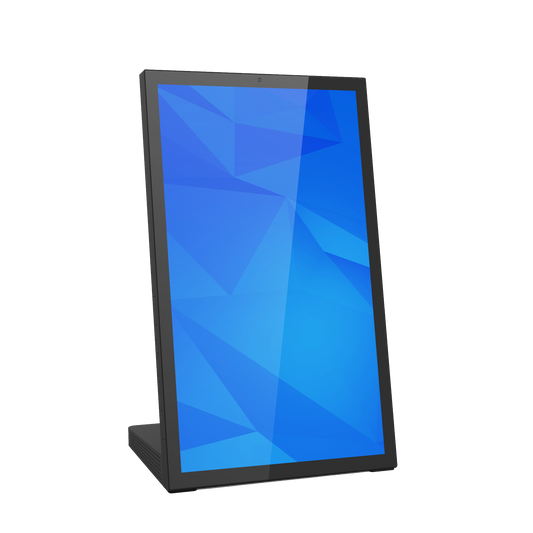 Desktop signage touch a L 15,6″ Full HD Android 15 ZIPPODIGITAL: vista prospettica opposta