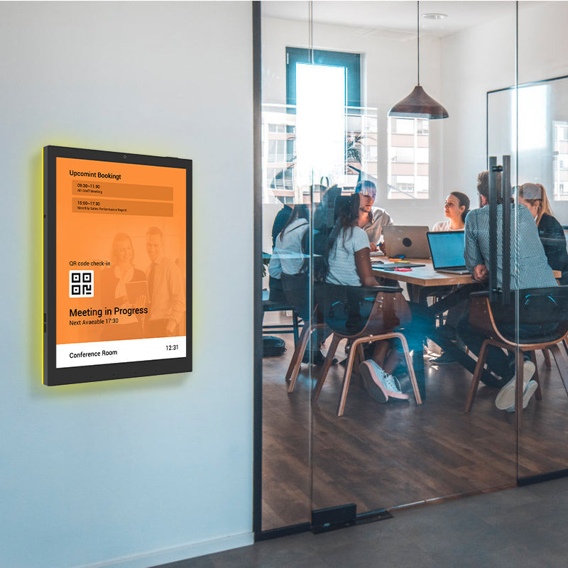 Pannello domotico touch da parete 9,7″ con luce RGB ZIPPODIGITAL: esempio d’uso, sale riunioni