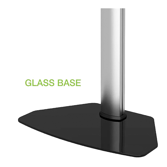 Supporto da Pavimento da 32" a 65": dettaglio base in vetro