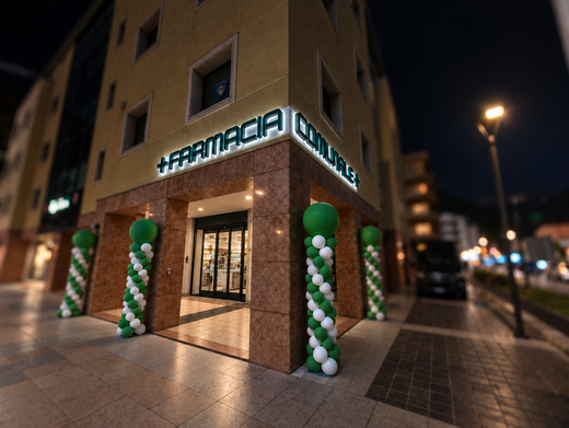 FARMACIA COMUNALE V.T: NUOVA INSEGNA LUMINOSA SU MISURA