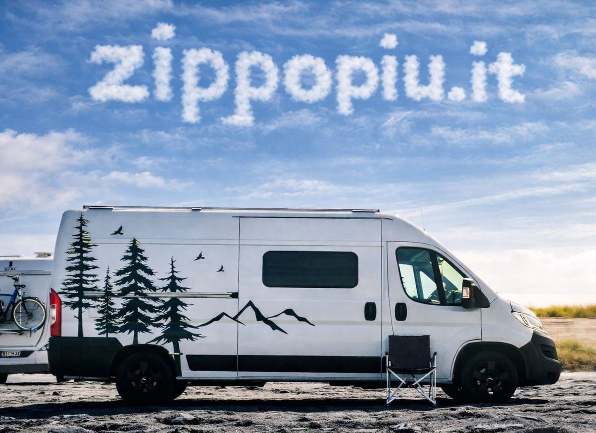 Camper decorated with ZIPPOPIU.it stickers