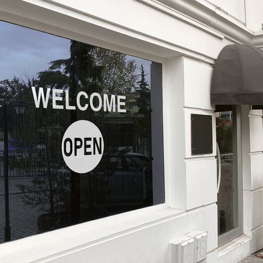 Adesivo Intagliato "Welcome Open"