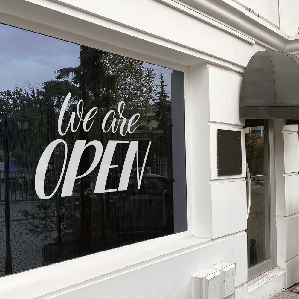 Adesivo Intagliato "We Are Open"