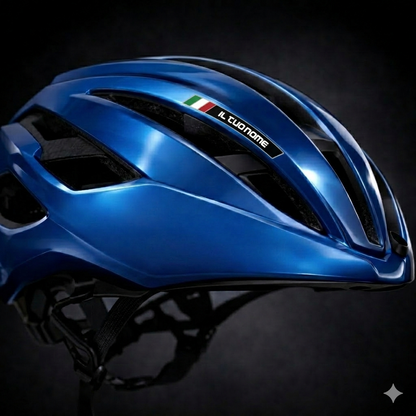 Pegatinas de nombre personalizadas con la bandera italiana