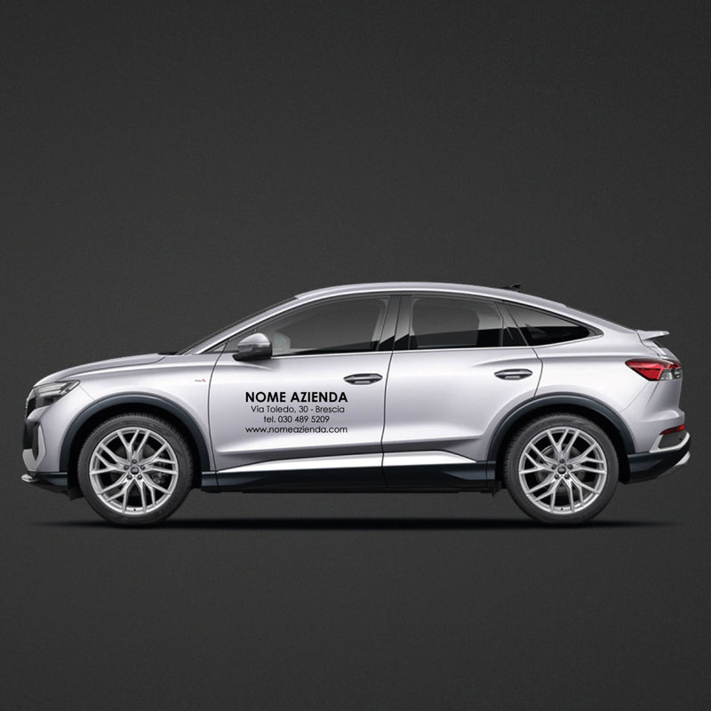 Pre-spaced sticker 60×25 cm – Company details for vehicles