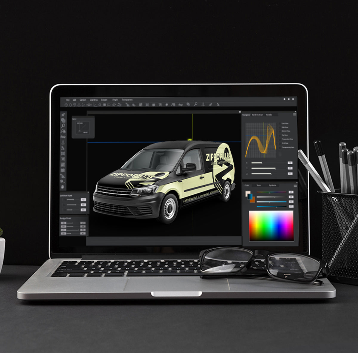 "SUPER" 4 Van Graphic Design Service