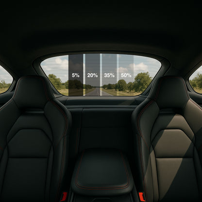 Láminas tintadas para ventanas de coches y furgonetas con certificación CEE