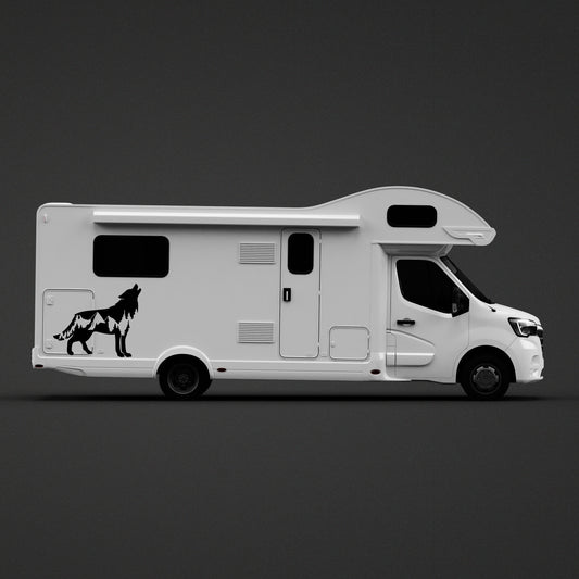 Sticker for Camper - Free Guide: The Nomad Wolf