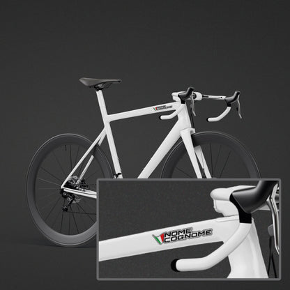 Adesivi Racing Nome & Cognome con Bandiera Italiana (4 pz)