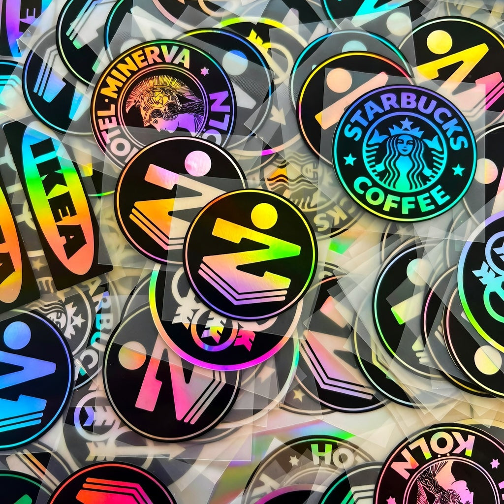 Custom Rainbow Holographic Stickers 
