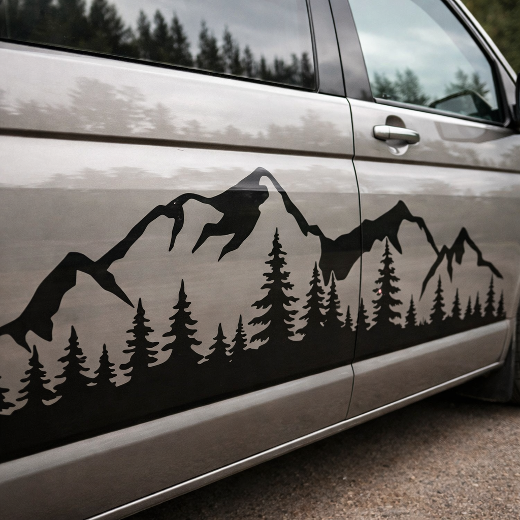 Van Sticker - Mountain Landscape with Forest