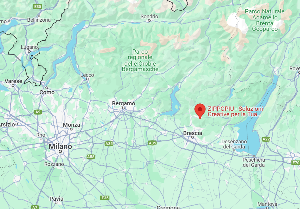 Mappa per raggiungere ZIPPOPIU.it a Lumezzane