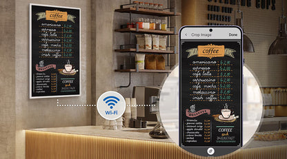 Monitor E-Paper Samsung EMDX gestione contenuti da app