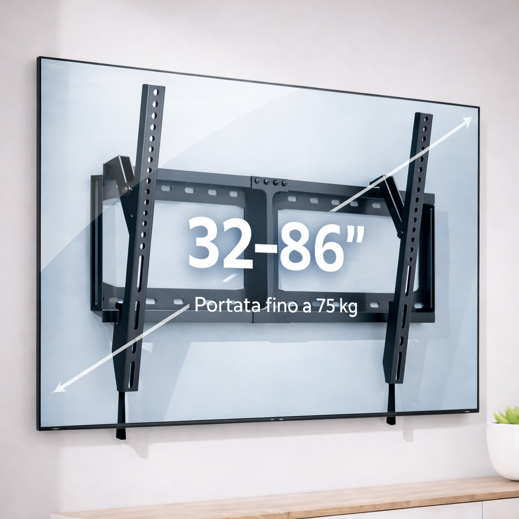 32-86" Tilting Monitor Wall Mount | Heavy Duty 75kg Load Capacity