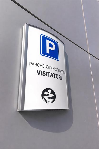 TARGA DA PARETE IN ALLUMINIO – Personalizzabile con logo e testo