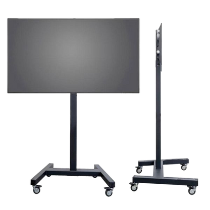 Carrello con Ruote per Monitor, TV o Lavagna da 40" fino a 90": vista frontale e laterale