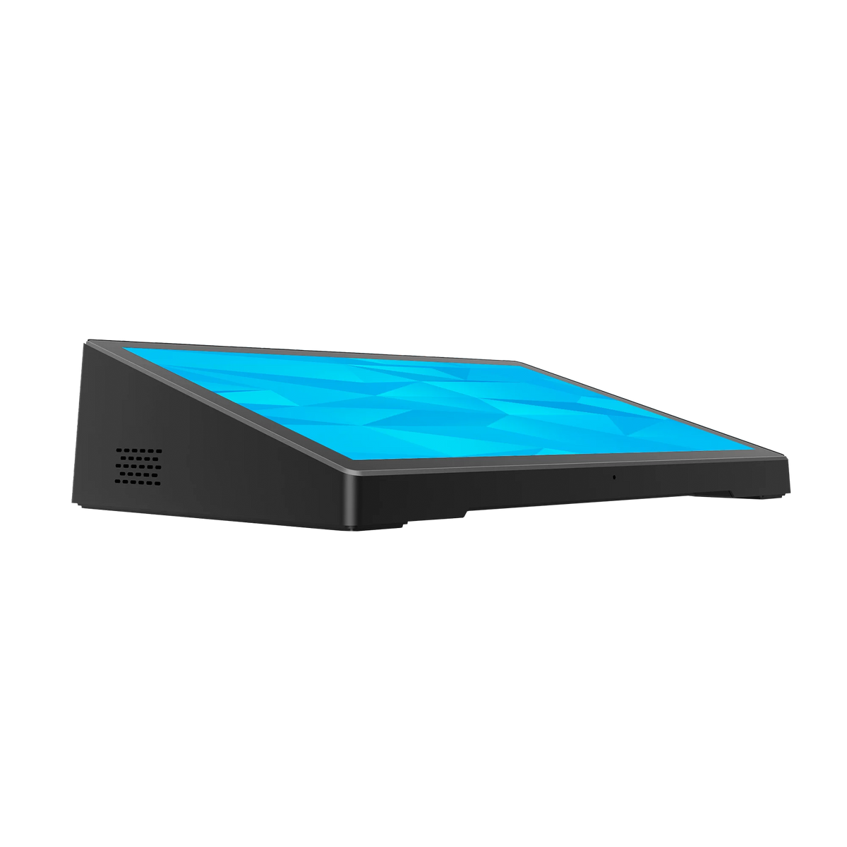 Desktop signage touch inclinato 10,1″ ZIPPODIGITAL: vista prospettica opposta
