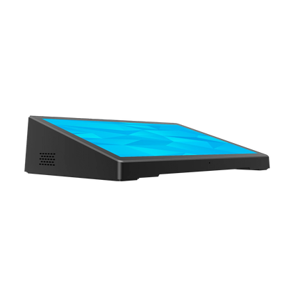 Desktop signage touch inclinato 10,1″ ZIPPODIGITAL: vista prospettica opposta