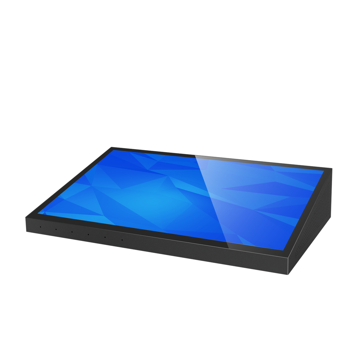 Desktop signage touch inclinato 15,6″ Full HD ZIPPODIGITAL: vista prospettica