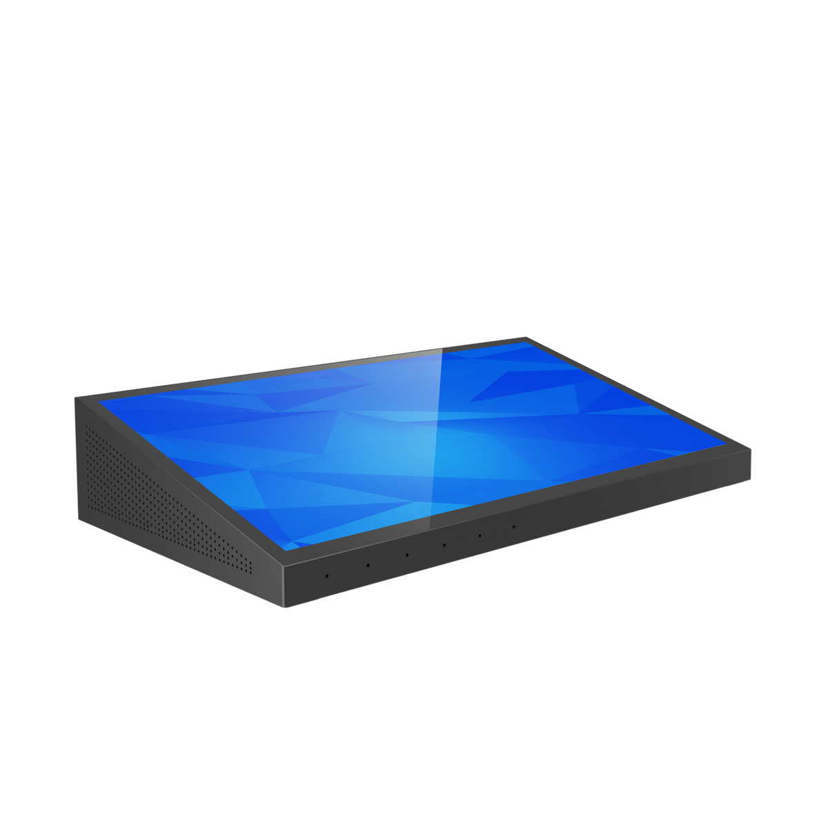 Desktop signage touch inclinato 15,6″ Full HD ZIPPODIGITAL: vista prospettica opposta
