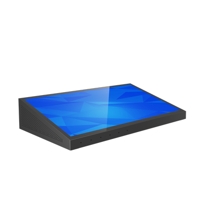 Desktop signage touch inclinato 15,6″ Full HD ZIPPODIGITAL: vista prospettica opposta