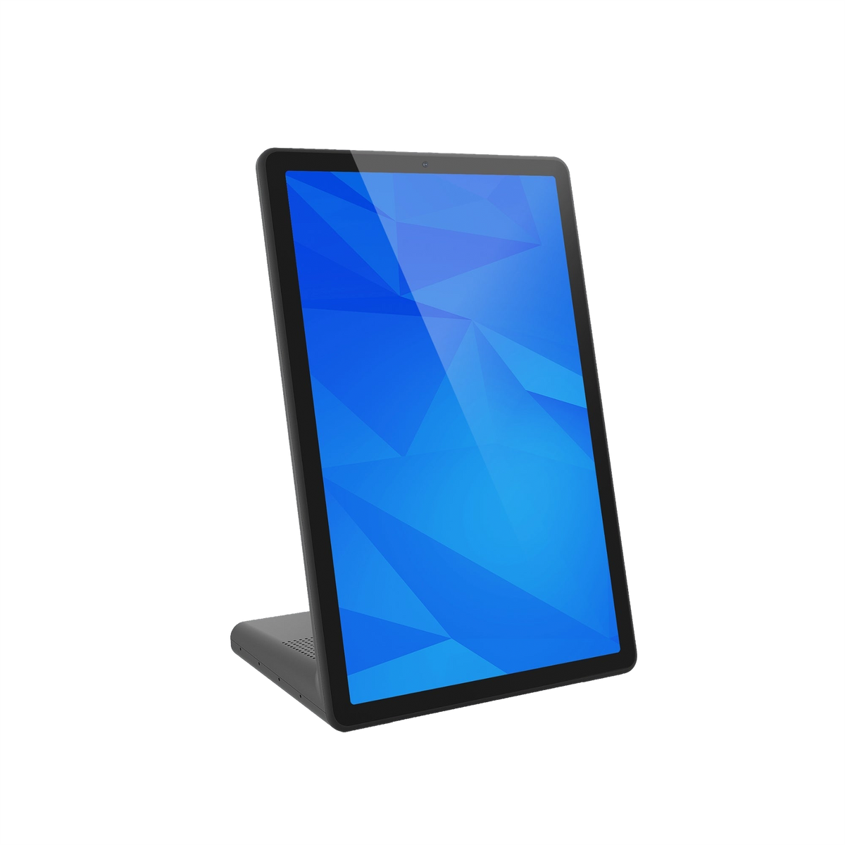 Desktop signage touch a L 10,95″ verticale ZIPPODIGITAL: vista prospettica opposta