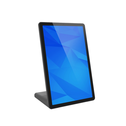 Desktop signage touch a L 10,95″ verticale ZIPPODIGITAL: vista prospettica opposta