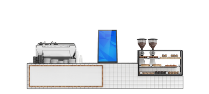 Desktop signage touch a L 15,6″ Full HD Android 15 ZIPPODIGITAL: esempio d’uso ELC, banconi e locali