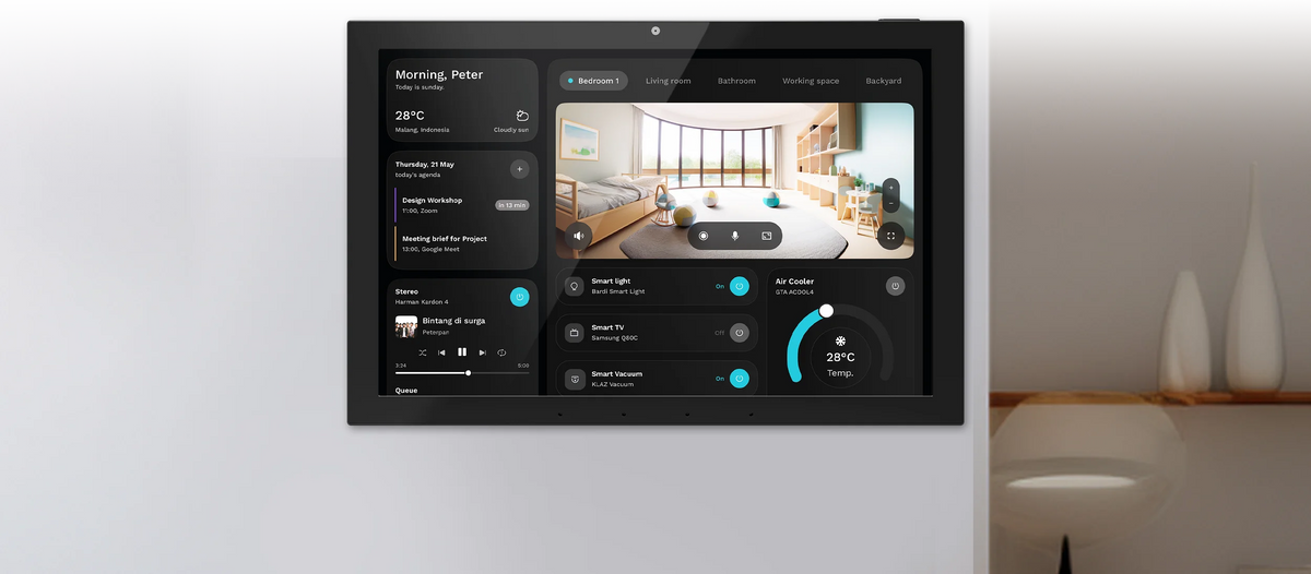 ZIPPODIGITAL 10.1″ smart home touch panel: smart home dashboard on the wall-mounted panel