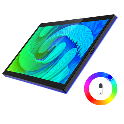 ZIPPODIGITAL pannello domotico touch 15,6″: illuminazione RGB dei bordi personalizzabile, esempio di selezione del colore