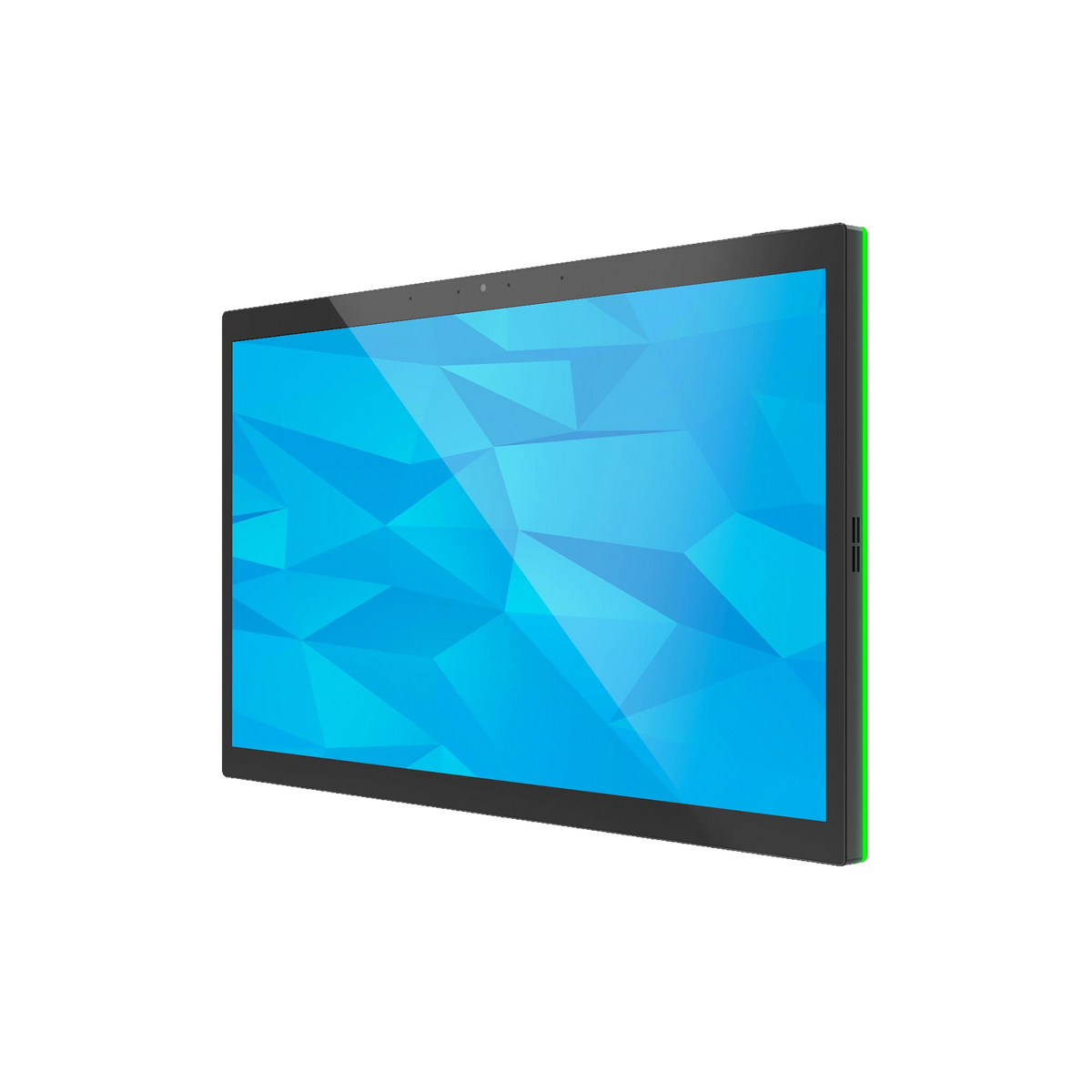 ZIPPODIGITAL pannello domotico touch 15,6″: vista obliqua destra, pannello domotico touch da parete con luce RGB