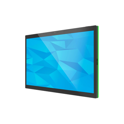 ZIPPODIGITAL pannello domotico touch 15,6″: vista obliqua destra, pannello domotico touch da parete con luce RGB
