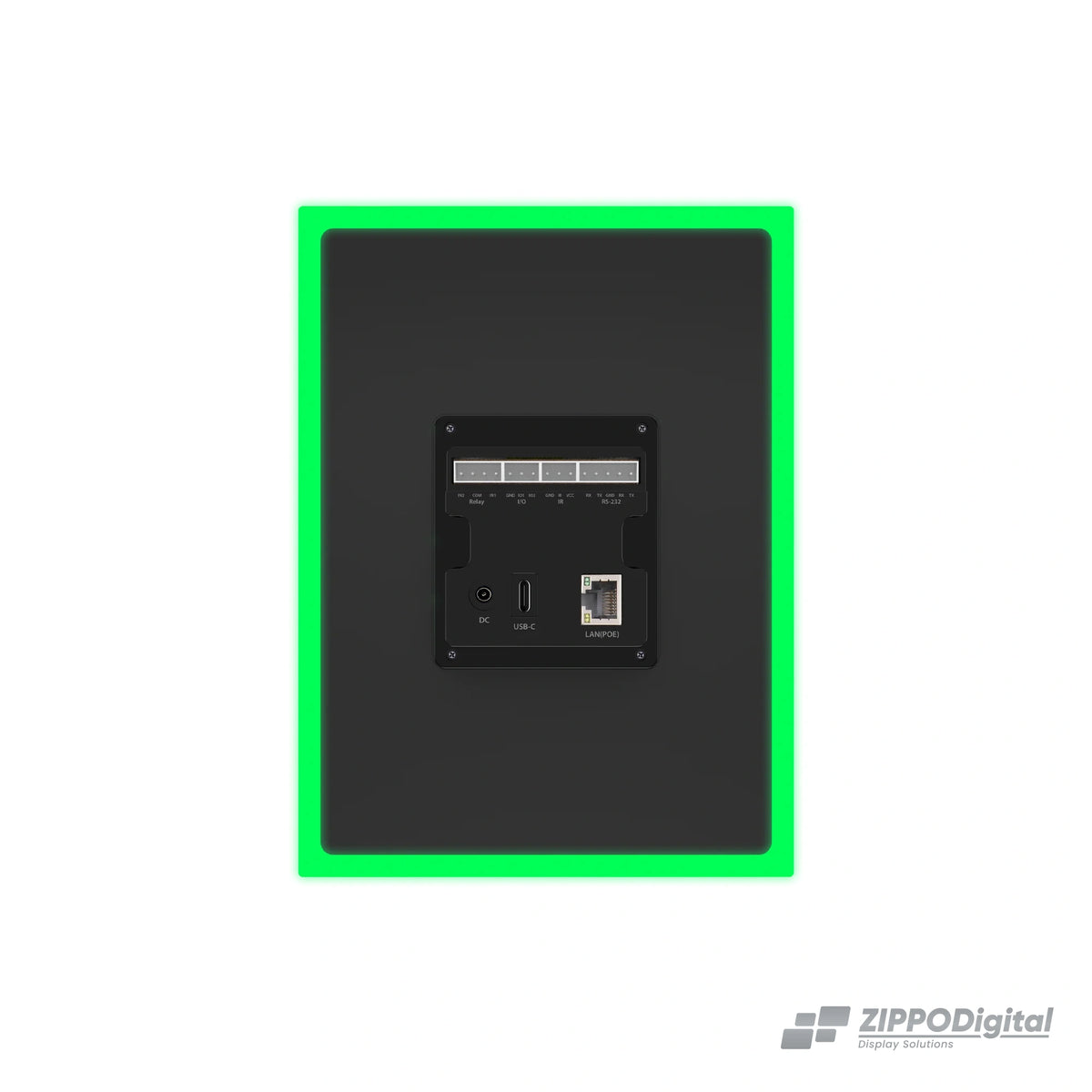 ZIPPODIGITAL pannello domotico touch 9,7″: retro connessioni, pannello domotico touch da parete con luce RGB